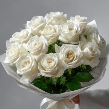 Белые розы «Северная нега»