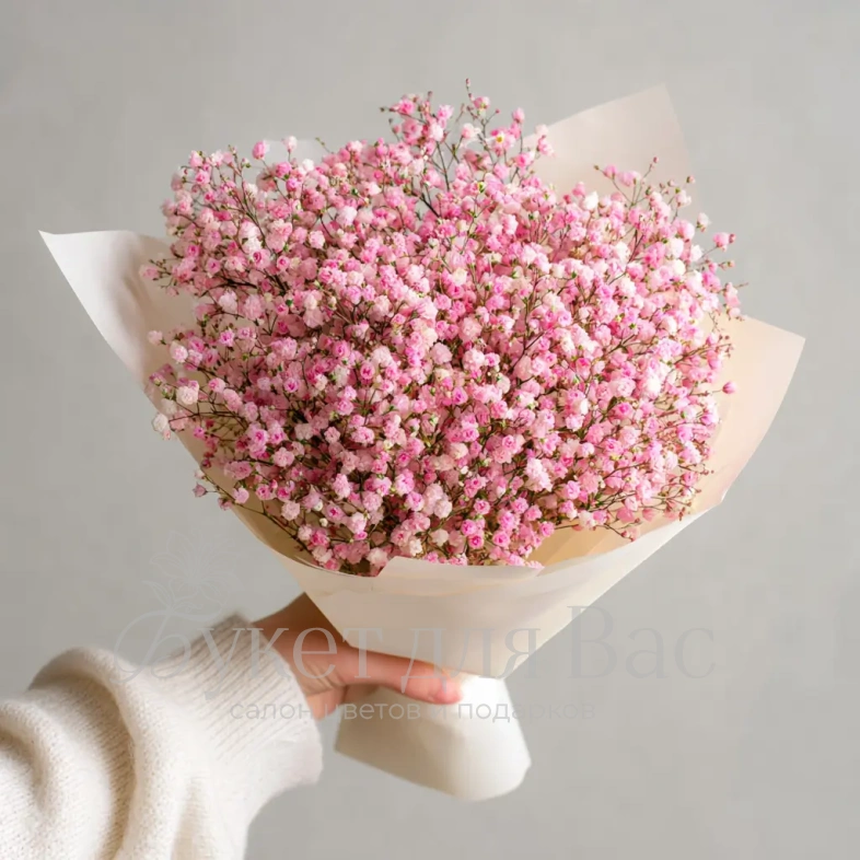 Монобукет из гипсофилы &laquo;Ажурный комплимент&raquo;