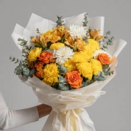 Букет с хризантемами &laquo;Золотая осень&raquo; 0