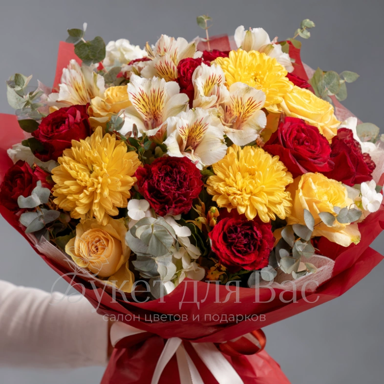 Букет с хризантемами &laquo;Ранняя осень&raquo;