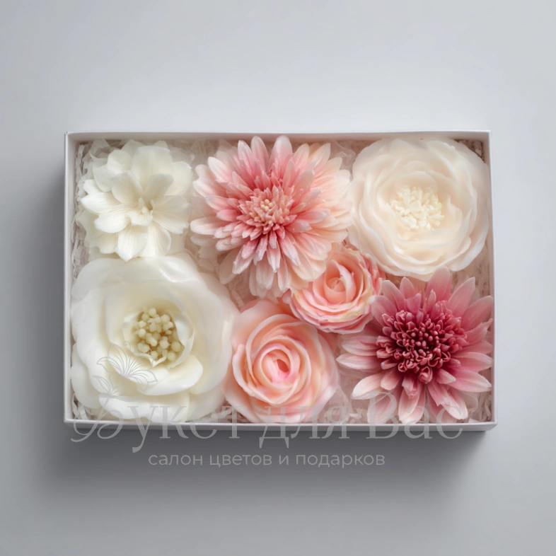 Набор цветов из мыла &laquo;Нежный рассвет&raquo;