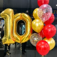Сет из фольгированных цифр и латексных шаров 1
