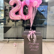 Сет из фольгированных цифр,латексных мини Шаров и коробки сюрприз 1